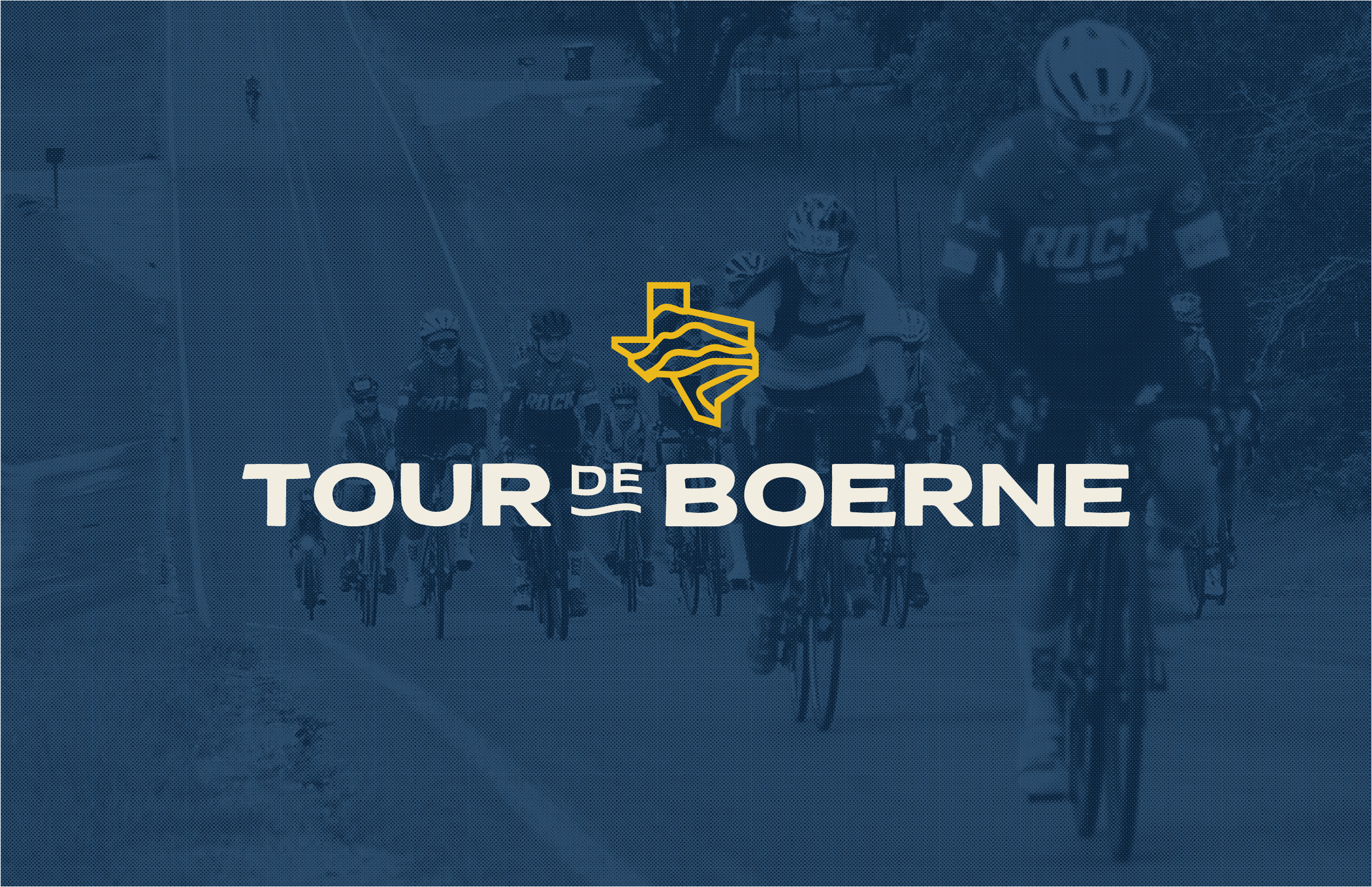 Showing the web logo for Tour de Boerne. Branding designed by MDR for this San Antonio-based organization.