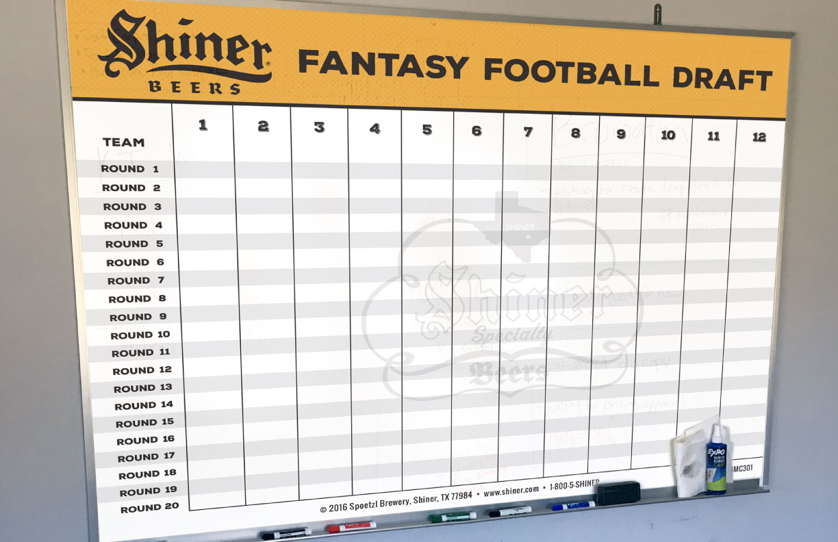 Shiner Fantasy football draft