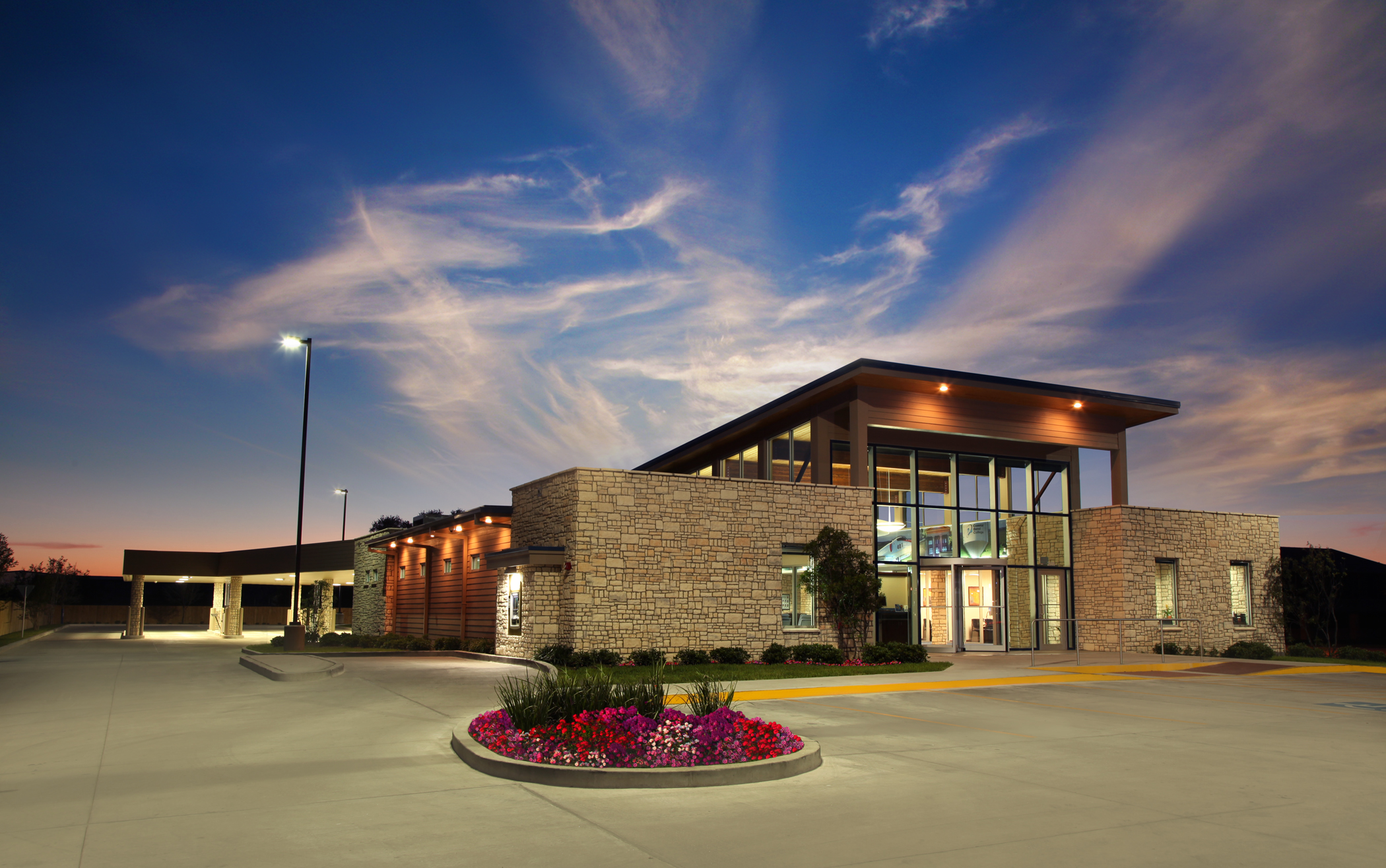 Showing a branch office of NavyArmy Credit Union.