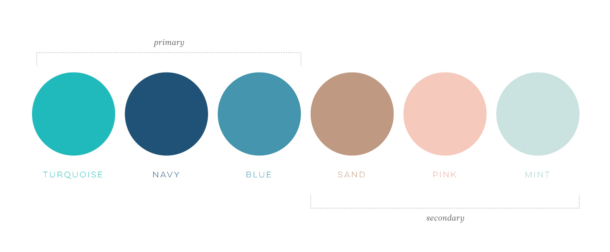 Showing the branding color palate for Bolivar Peninsula.