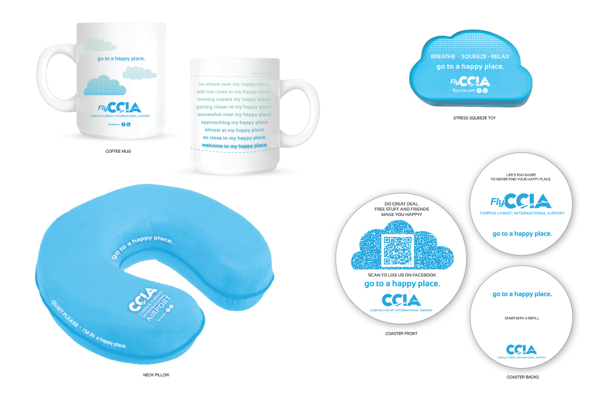 Showing merchandise with the CCIA logo and branding.