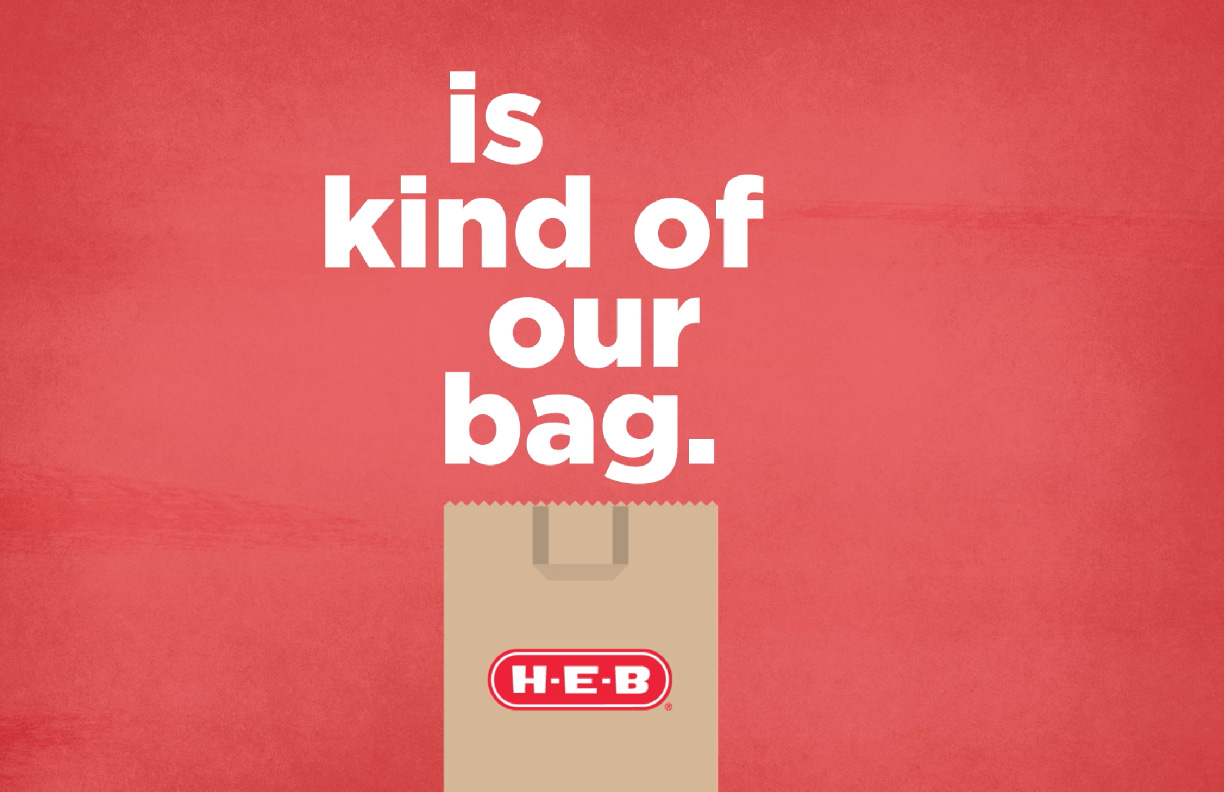 Showing a bag with the slogan "is kind of our bag".