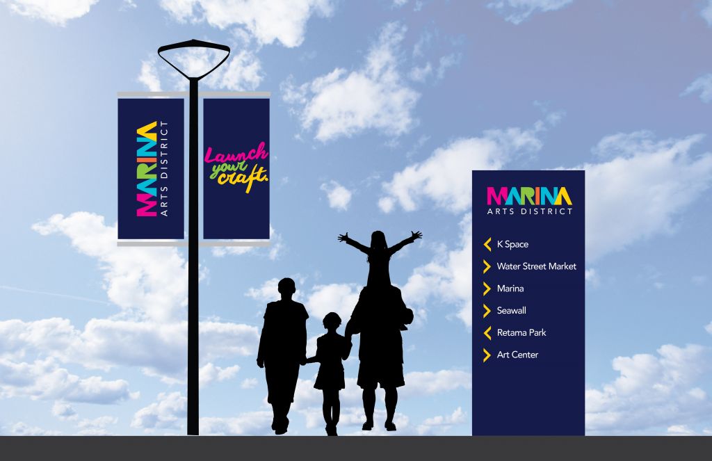 Marina Arts pole banners