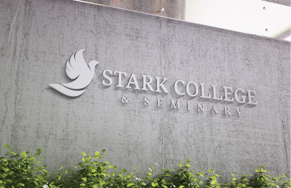 Showing the welcome sign featuring the Stark College logo designed by MDR.